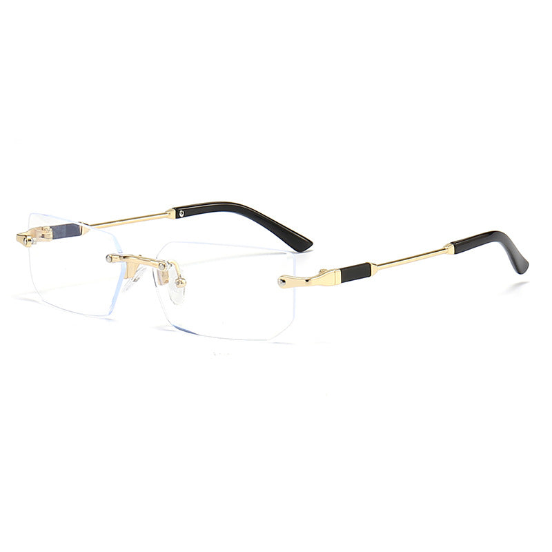 Rectangular Rimless Shade Sunglasses