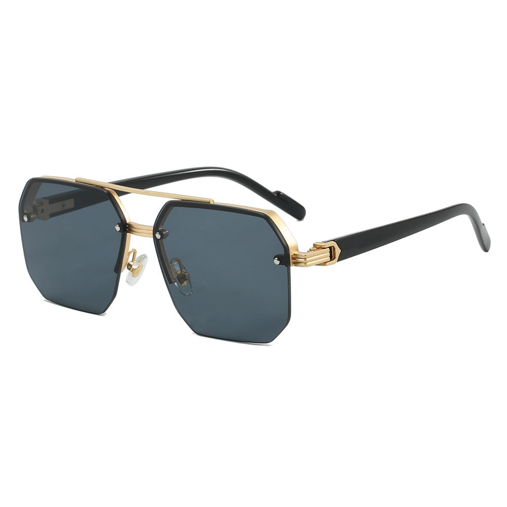 Square Semi Rimless Sunglasses
