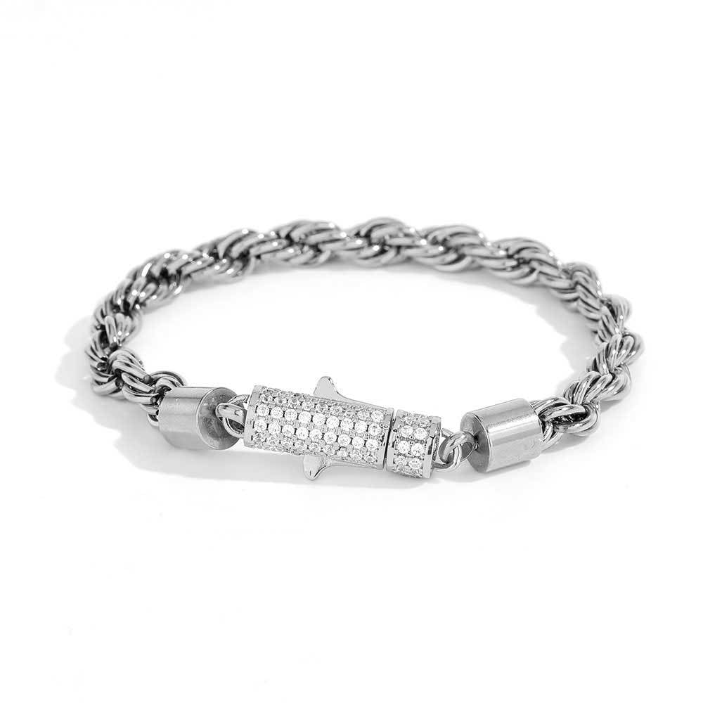 Iced Out Rope Bracelet