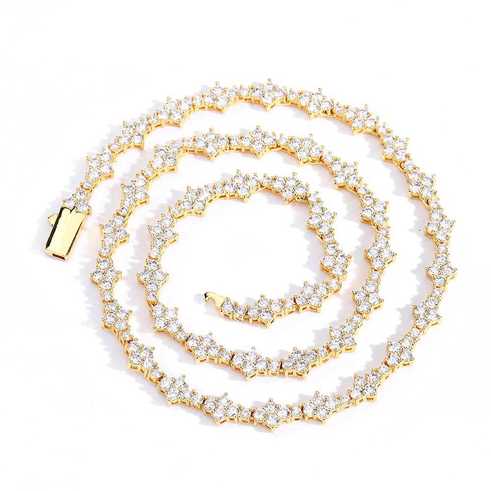 Zircon Flower Shaped Tennis Chain