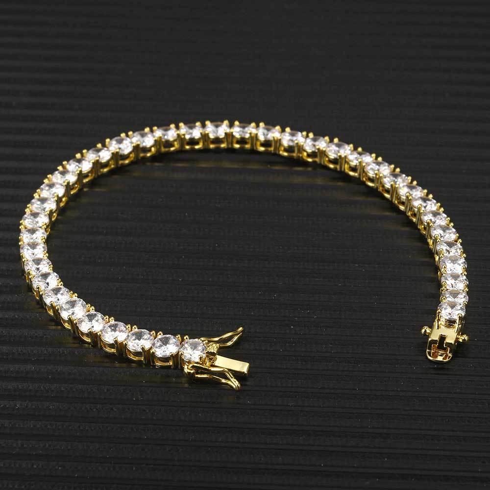 Round Cut Iced Out Tennis Bracelet