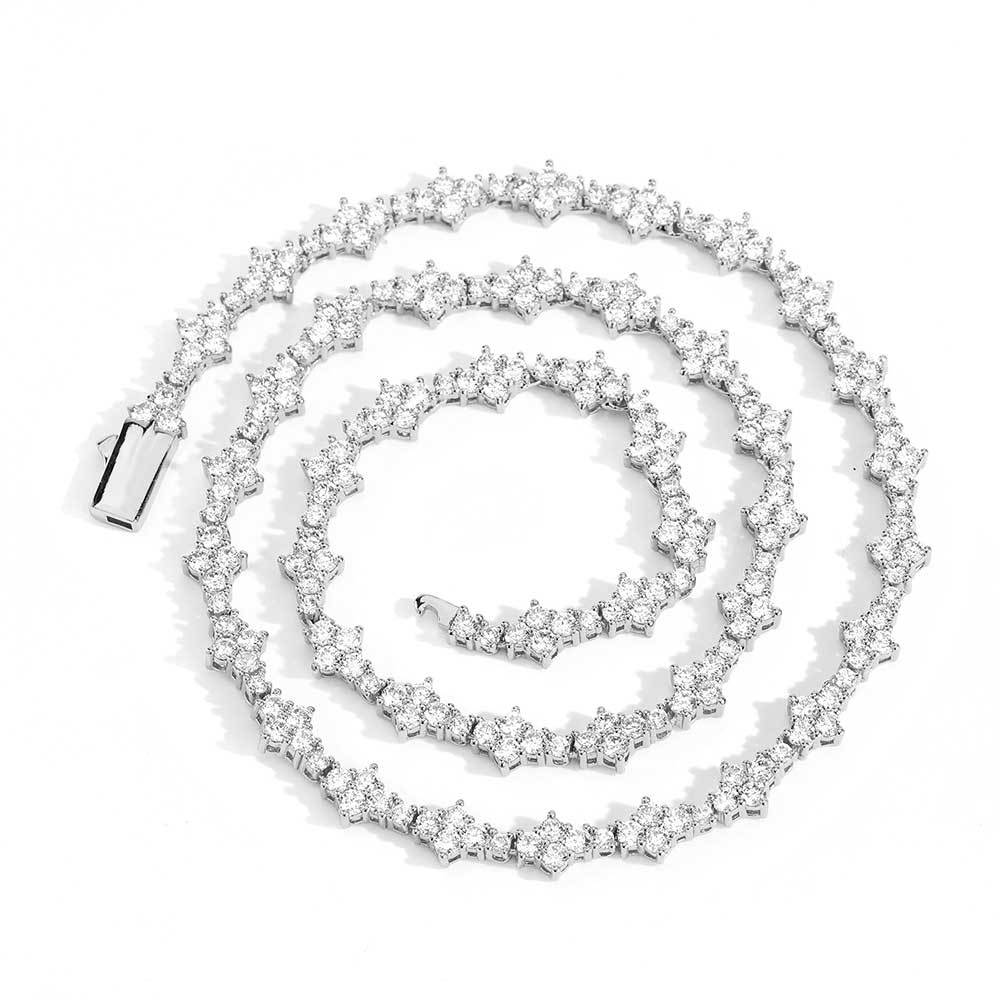 Zircon Flower Shaped Tennis Chain