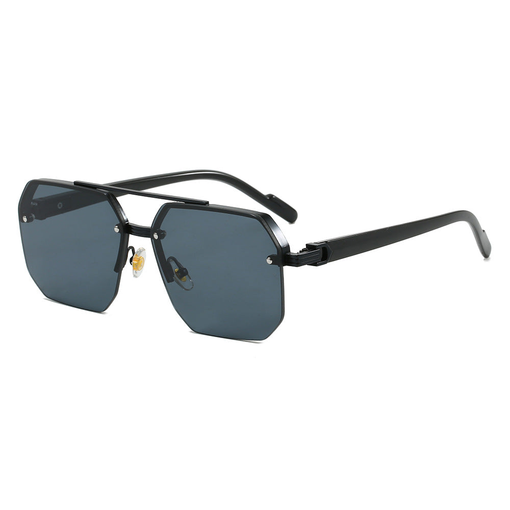 Square Semi Rimless Sunglasses
