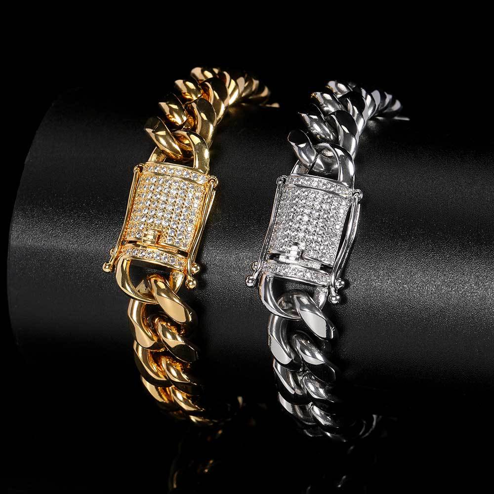 Cuban Iced Clasp Bracelet