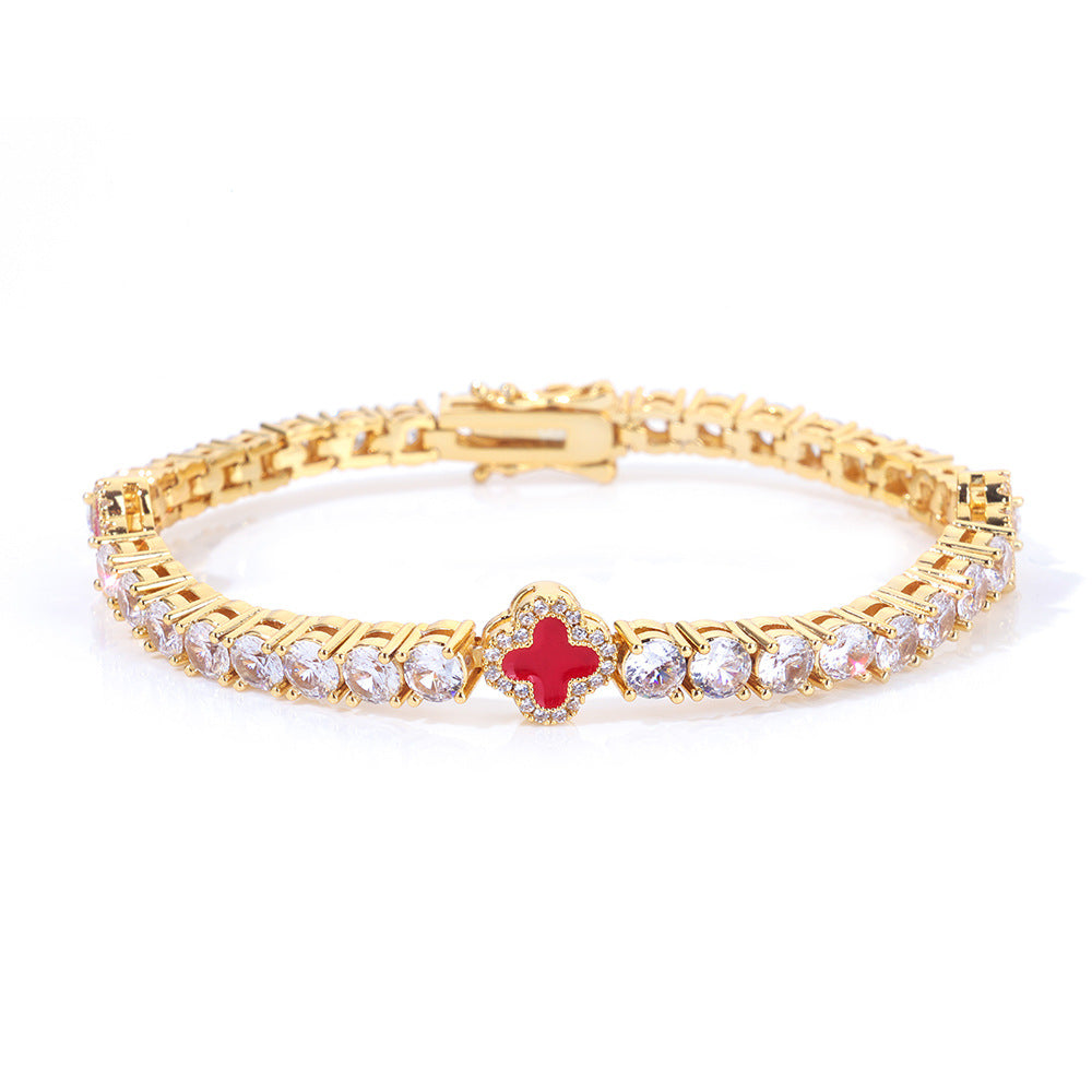 Four Leaf Clover Diamond Bracelet