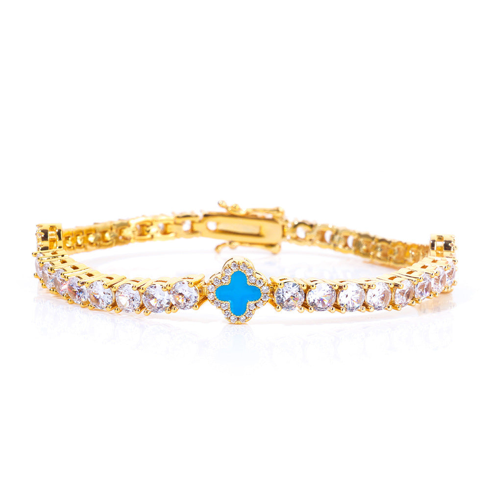 Four Leaf Clover Diamond Bracelet