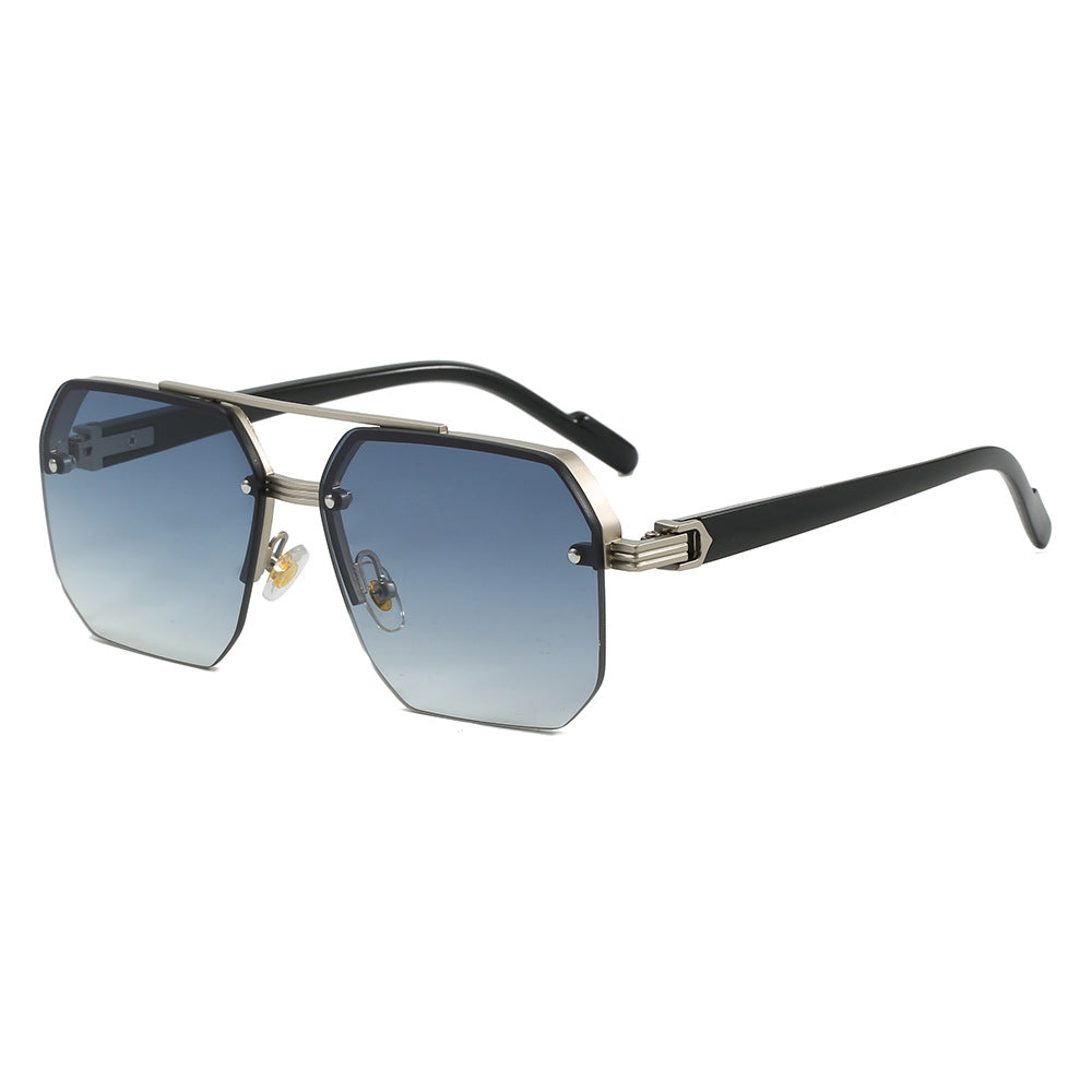 Square Semi Rimless Sunglasses