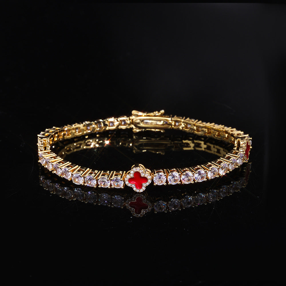 Four Leaf Clover Diamond Bracelet