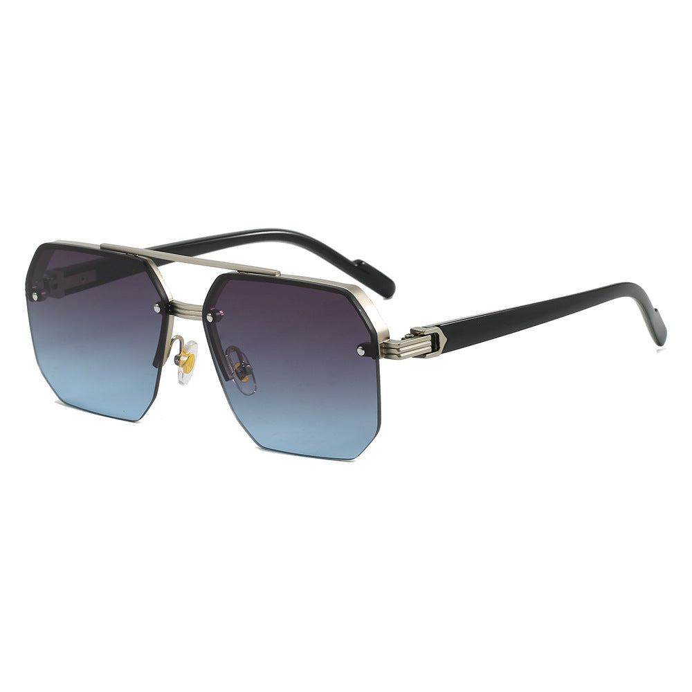 Square Semi Rimless Sunglasses