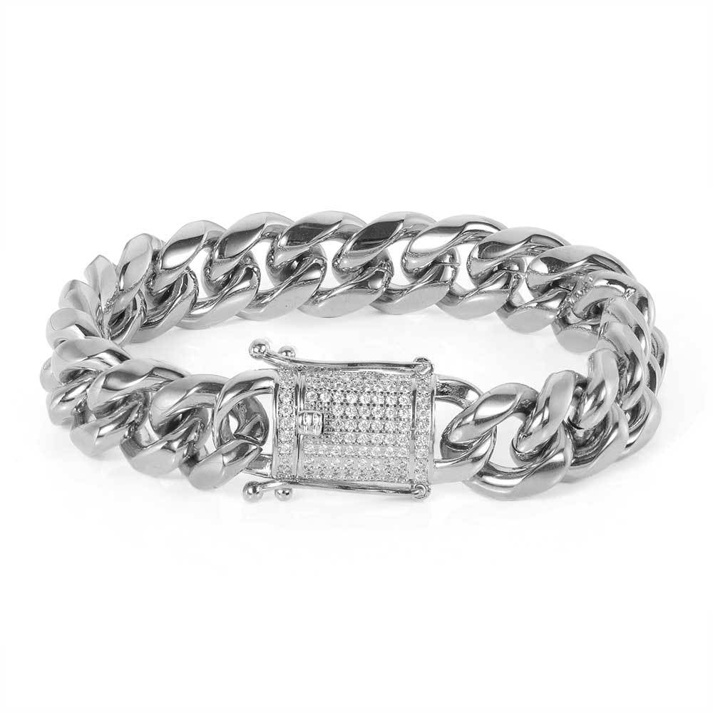 Cuban Iced Clasp Bracelet
