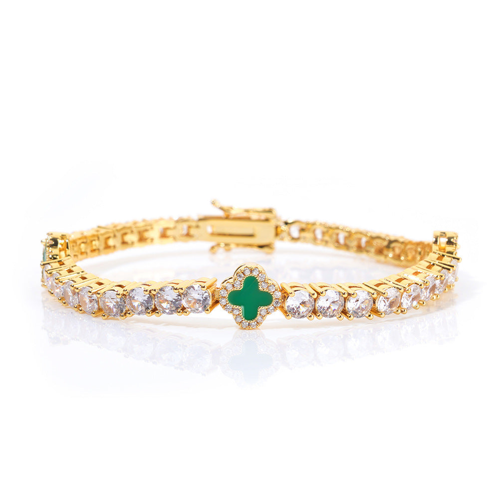 Four Leaf Clover Diamond Bracelet