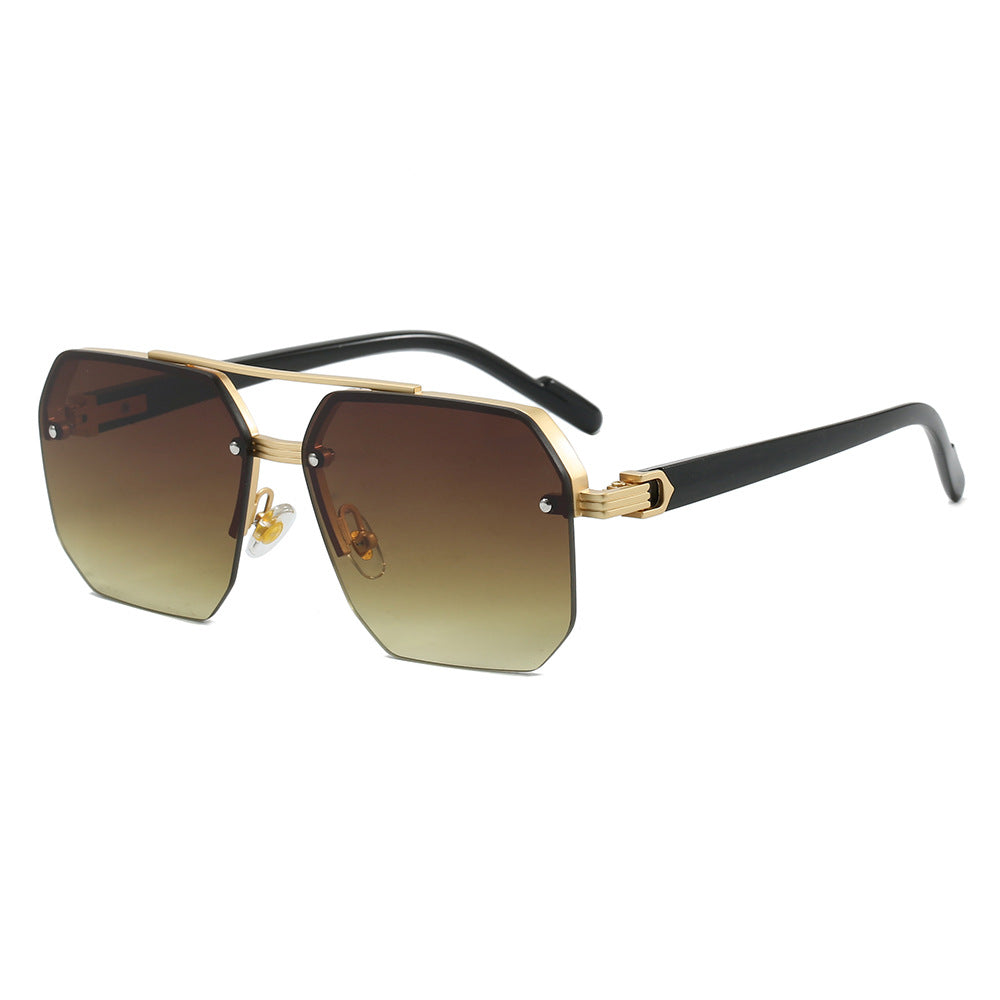 Square Semi Rimless Sunglasses