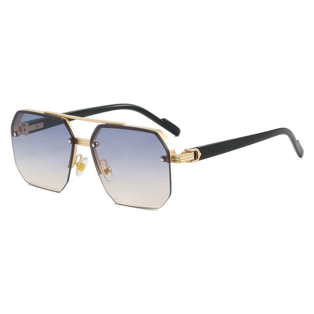 Square Semi Rimless Sunglasses