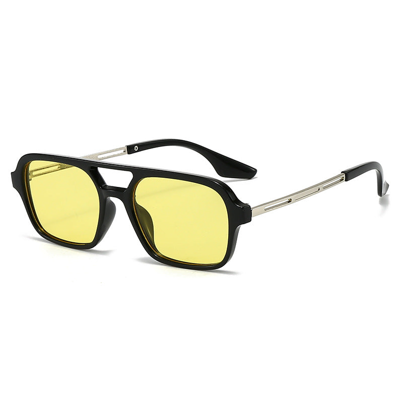 Vintage Square Aviator Sunglasses