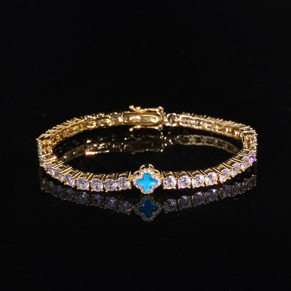 Four Leaf Clover Diamond Bracelet