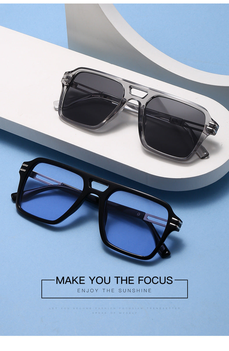 Big Size Double Bridge Sunglasses