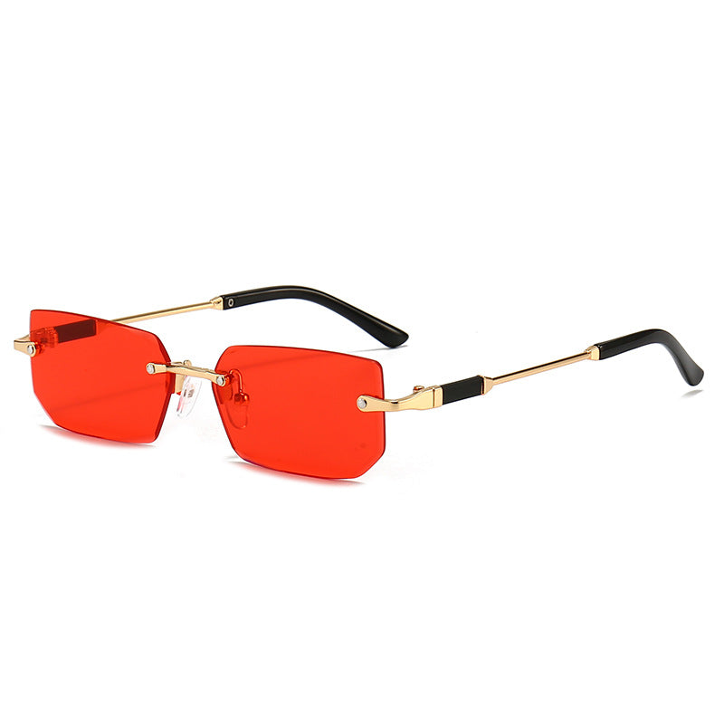 Rectangular Rimless Shade Sunglasses