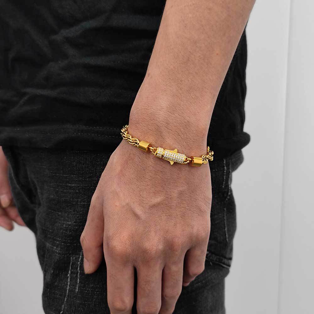 Iced Out Rope Bracelet