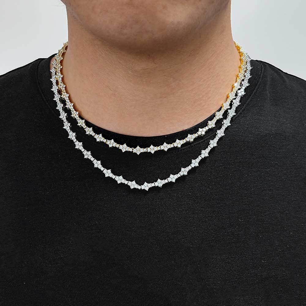 Zircon Flower Shaped Tennis Chain