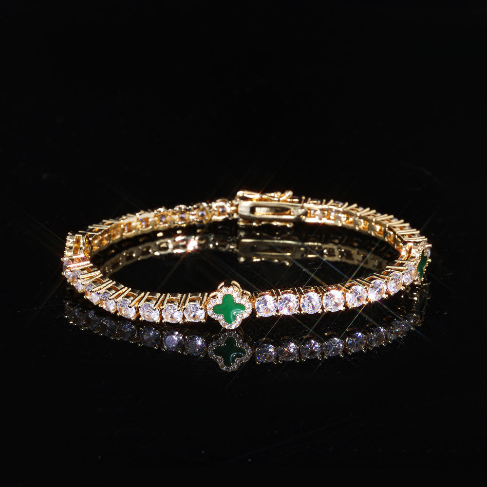 Four Leaf Clover Diamond Bracelet