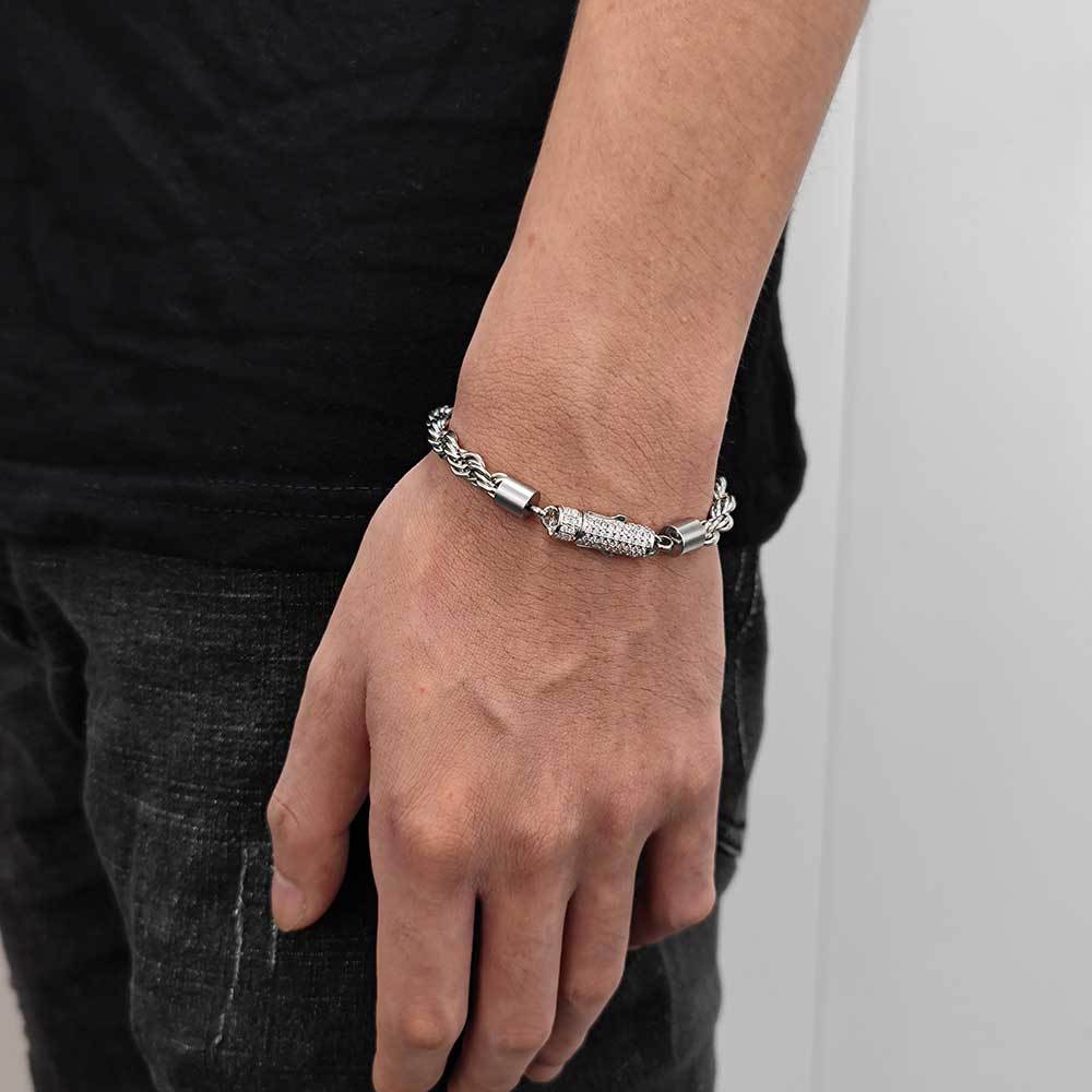 Iced Out Rope Bracelet