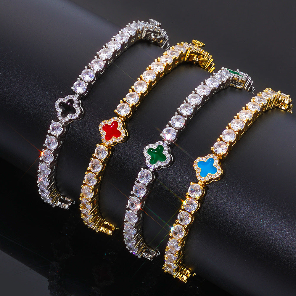 Four Leaf Clover Diamond Bracelet