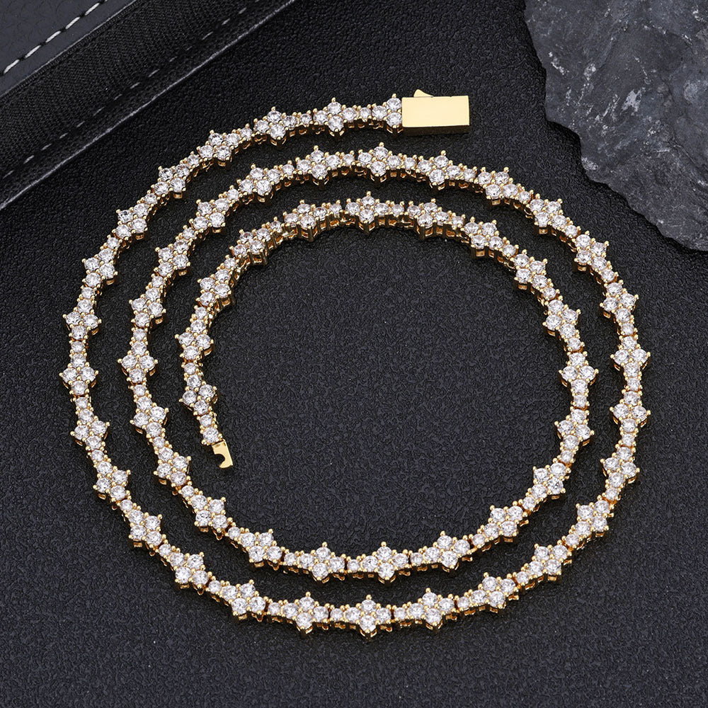 Zircon Flower Shaped Tennis Chain