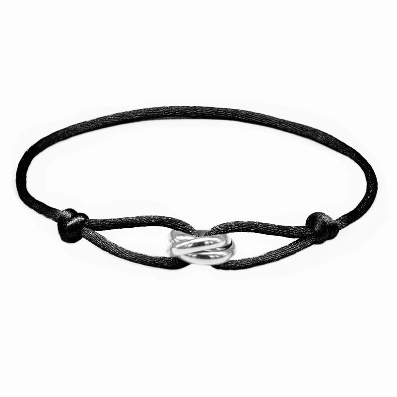 3 Metal Buckle Adjustable Rope Bracelet