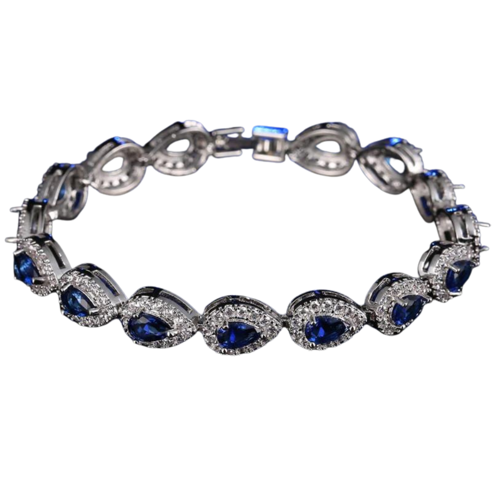 Silver Teardrop Shape Bracelet