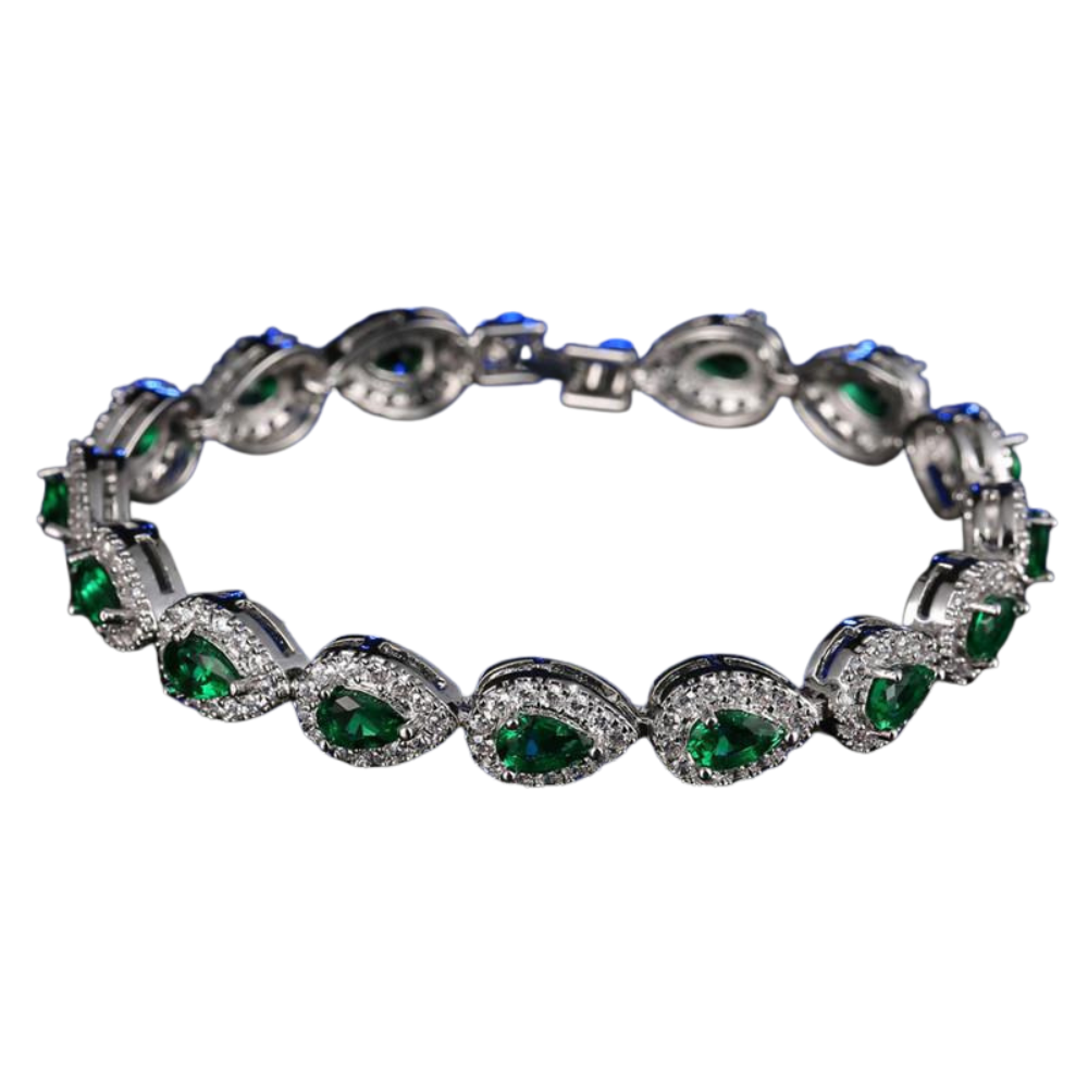 Silver Teardrop Shape Bracelet