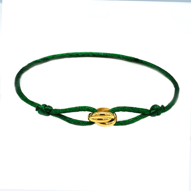3 Metal Buckle Adjustable Rope Bracelet