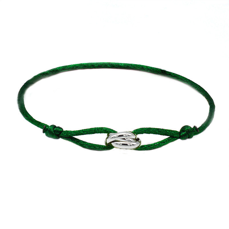 3 Metal Buckle Adjustable Rope Bracelet
