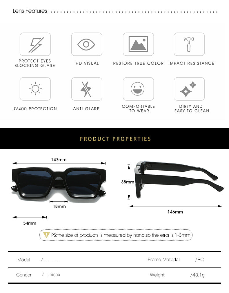 Myrone Blanche - Retro Sunglasses