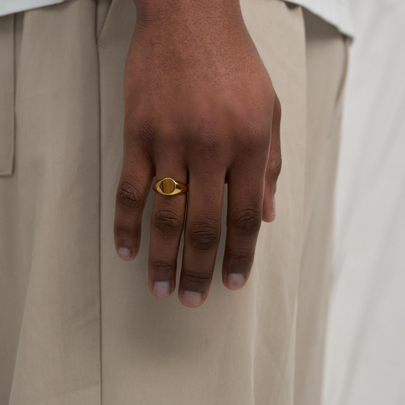 Oval Tiger's Eye Ring (Gold)