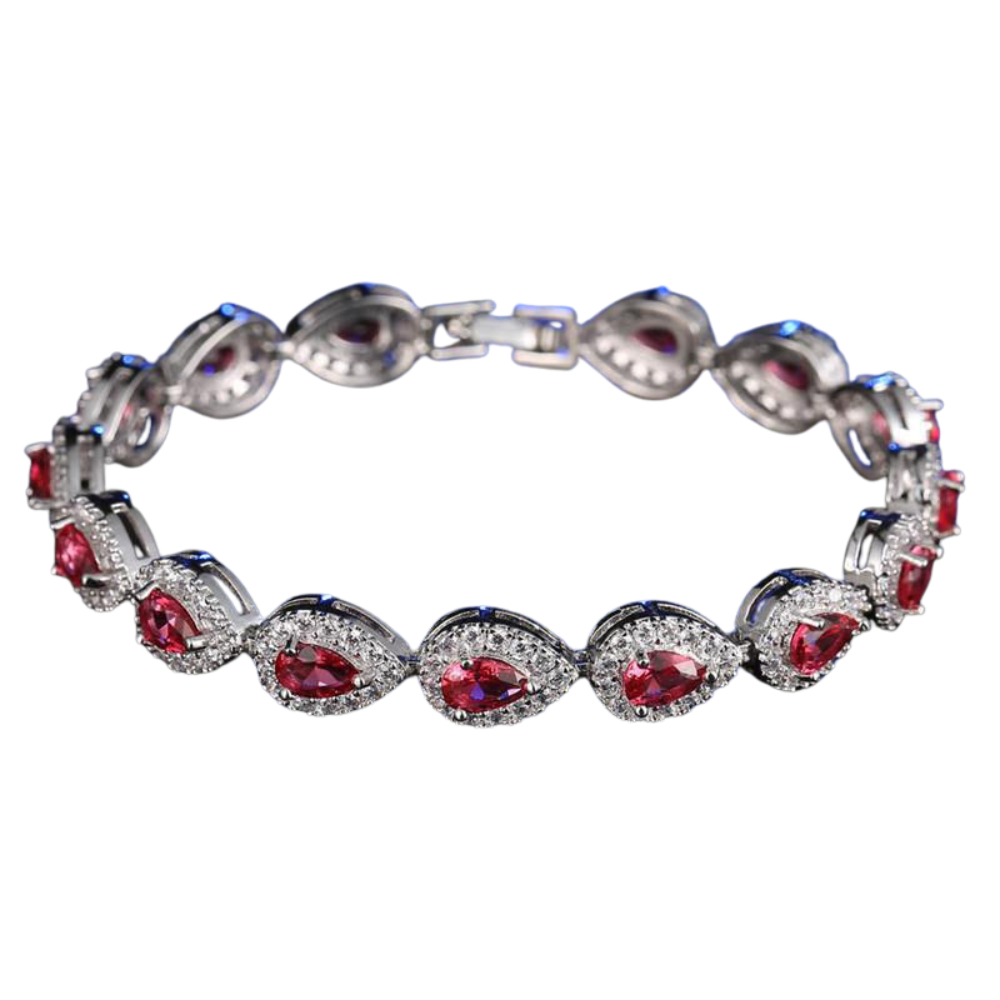 Silver Teardrop Shape Bracelet