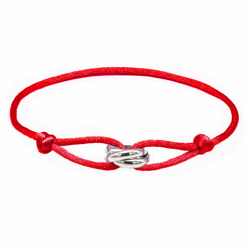 3 Metal Buckle Adjustable Rope Bracelet