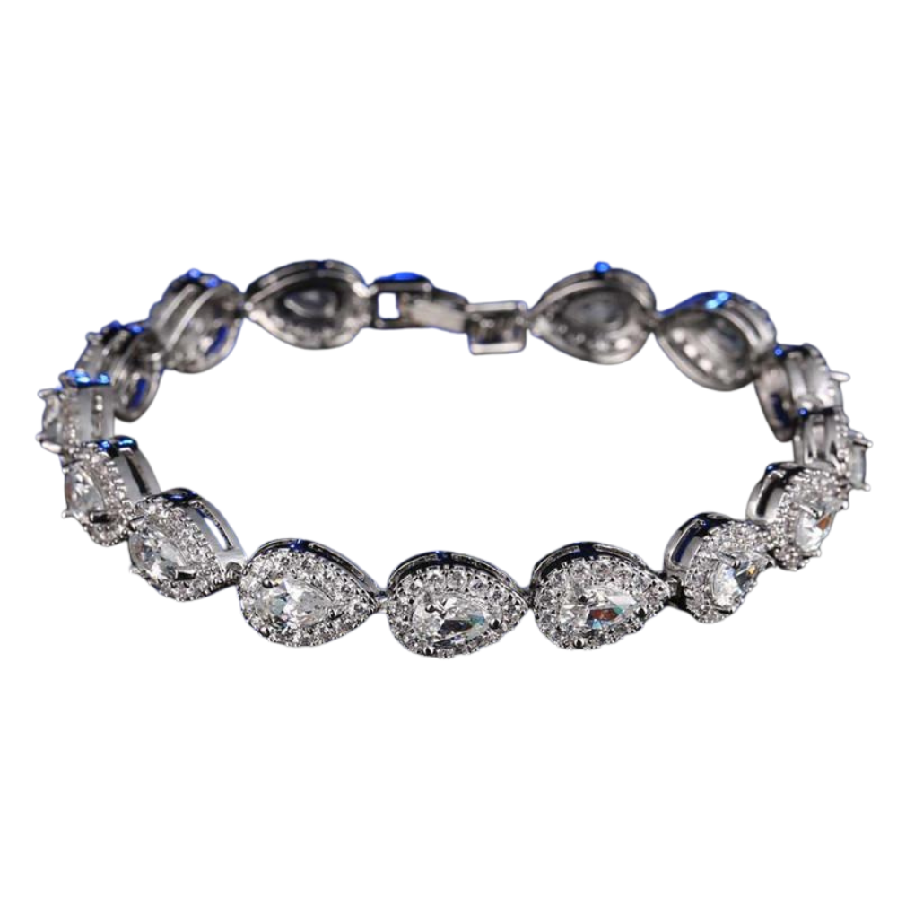 Silver Teardrop Shape Bracelet