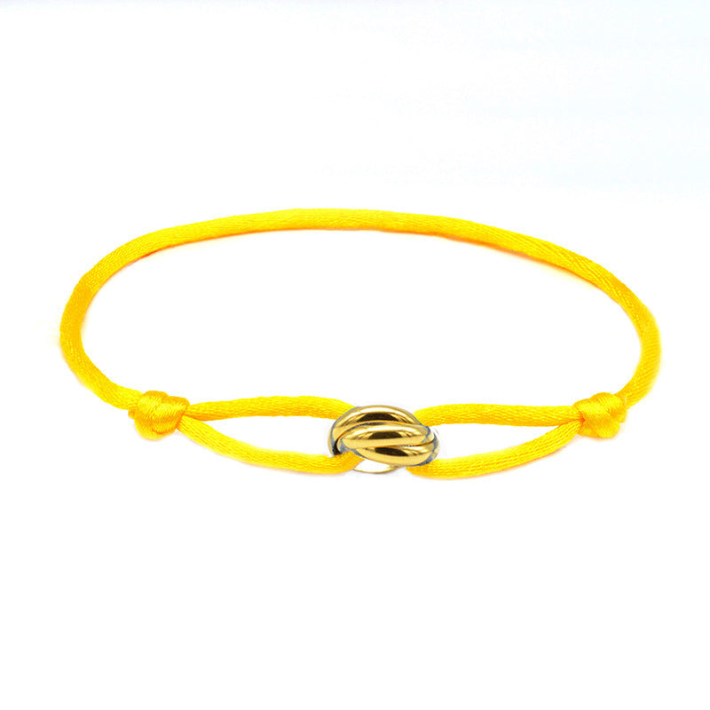 3 Metal Buckle Adjustable Rope Bracelet