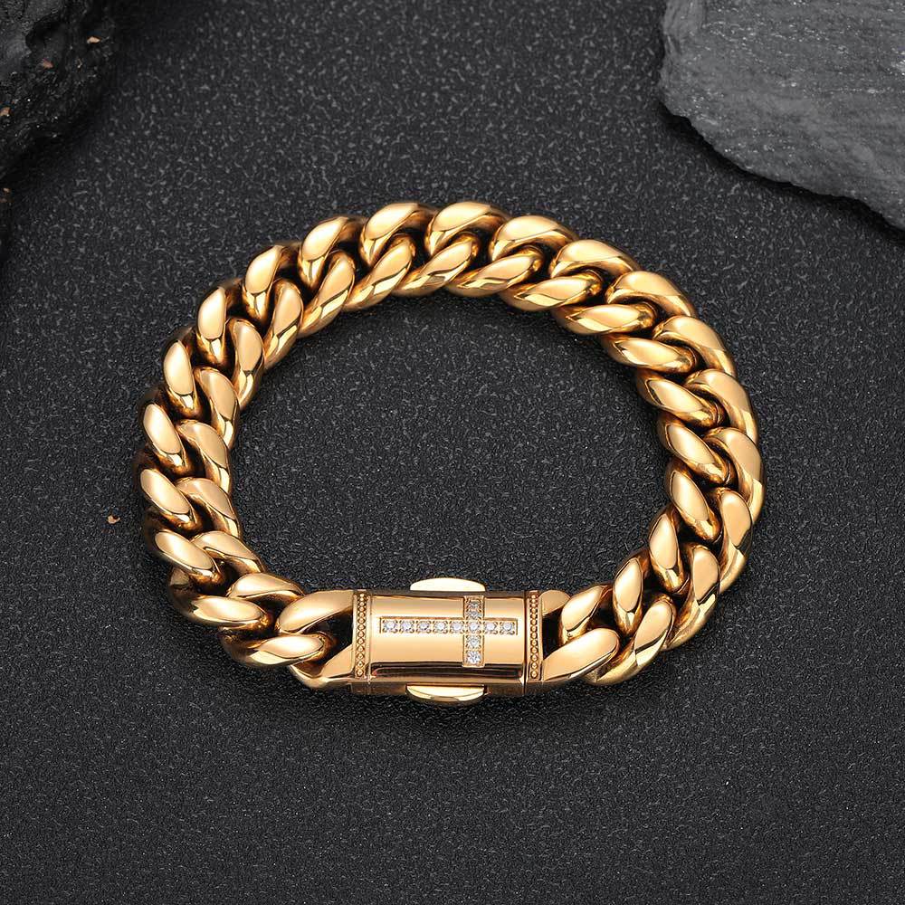 Cuban Diamond Buckle Bracelet