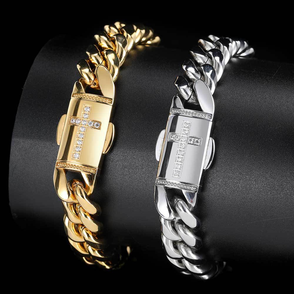 Cuban Diamond Buckle Bracelet