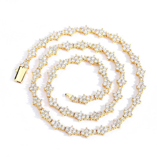 Zircon Flower Shaped Tennis Chain