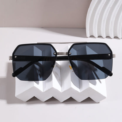 Square Semi Rimless Sunglasses