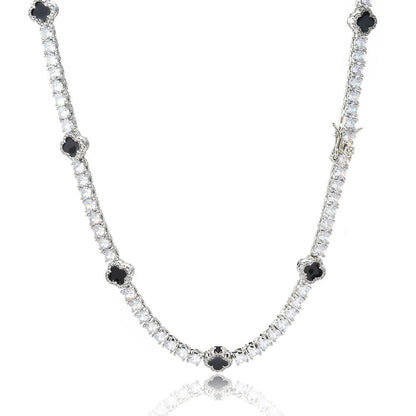 Iced Out Four Leaf Clover Tennis Chain