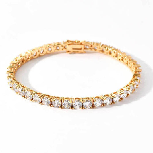 Round Cut Iced Out Tennis Bracelet