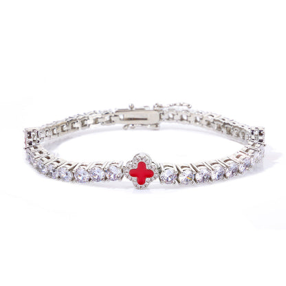 Four Leaf Clover Diamond Bracelet