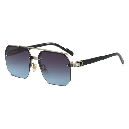 Square Semi Rimless Sunglasses