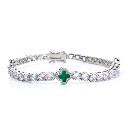Four Leaf Clover Diamond Bracelet