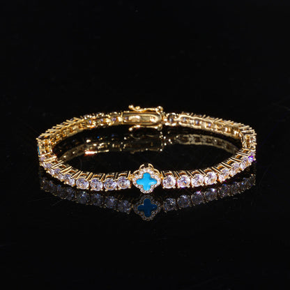 Four Leaf Clover Diamond Bracelet