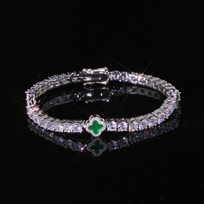 Four Leaf Clover Diamond Bracelet