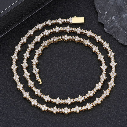 Zircon Flower Shaped Tennis Chain